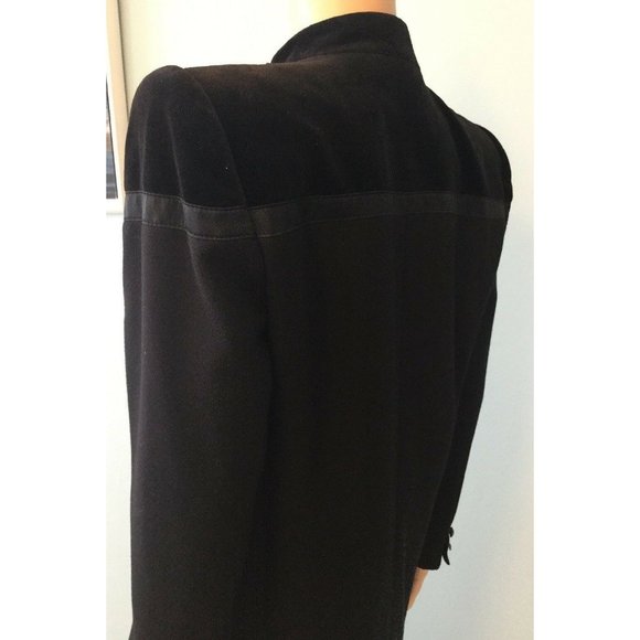 Authentic Womens Vintage Valentino Black Button Front Coat Jacket Sz US 10 - Picture 6 of 12